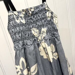 Linen Hawaiian Flower Sundress